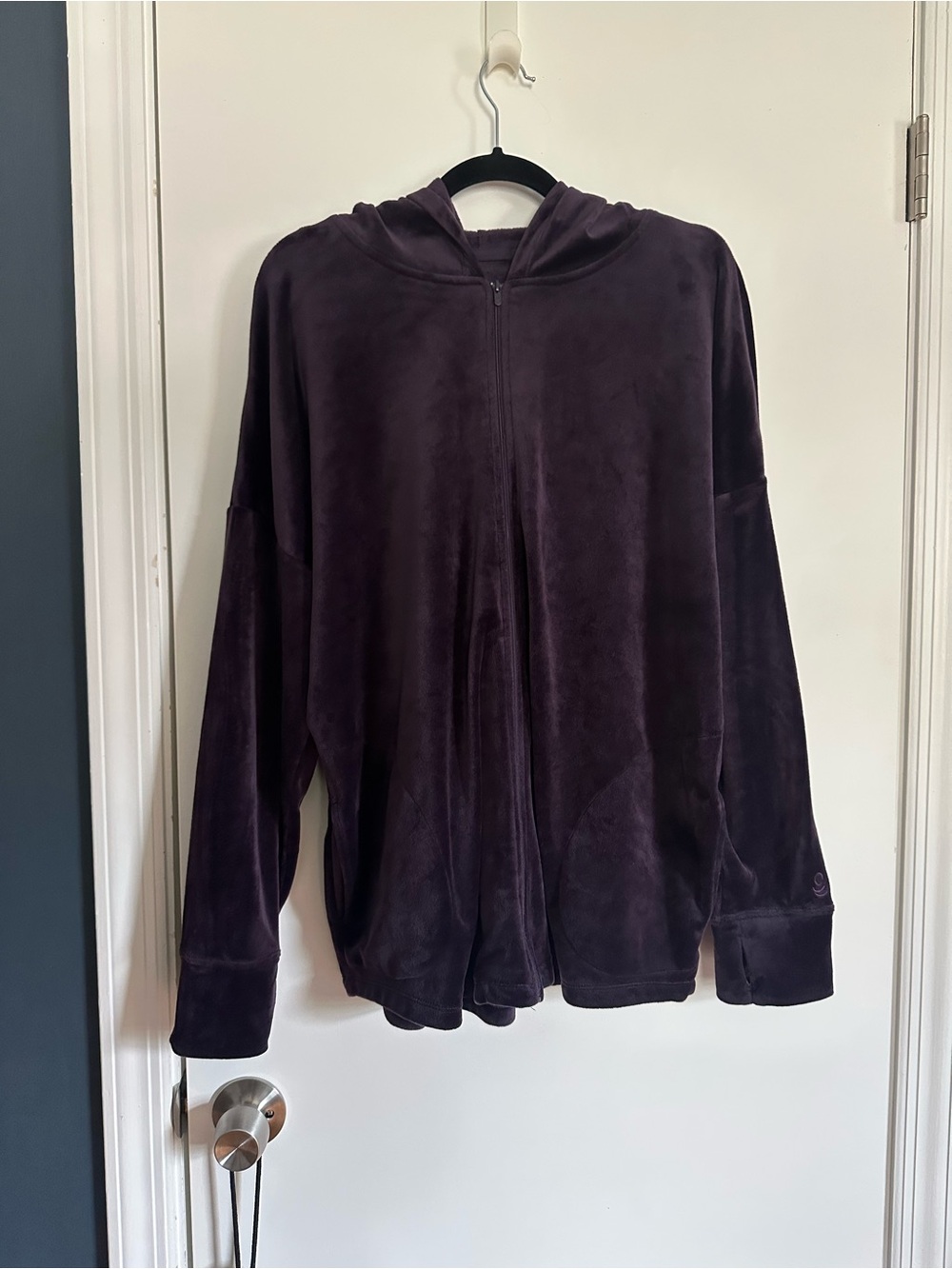 Cuddl Duds DoublePlush Velour Full-Zip Hoodie Woman’s XL